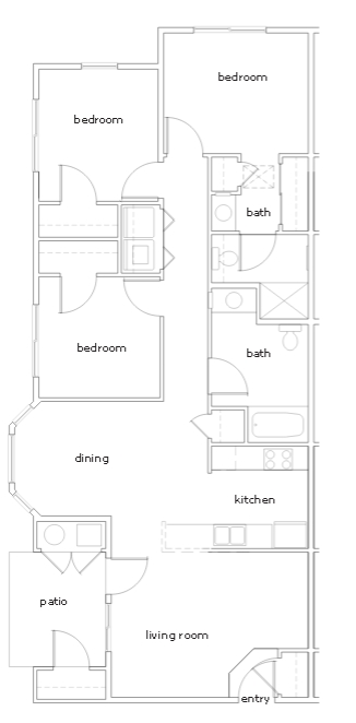 3BR/2BA - Washington Court