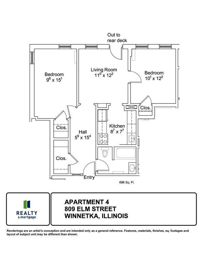 #4 Floor Plan - 805-09 W. Elm St.
