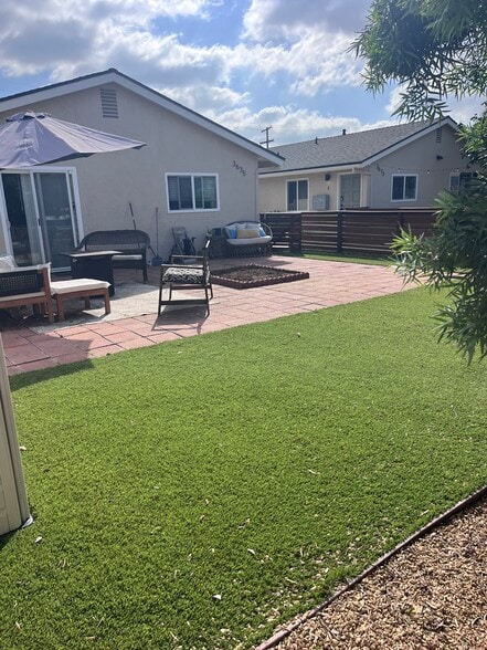Hardscape and artificial grass. - 3675 Cherokee Ave