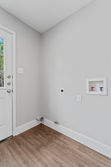 Space for stackable washer/dryer. - 602 Peterson St