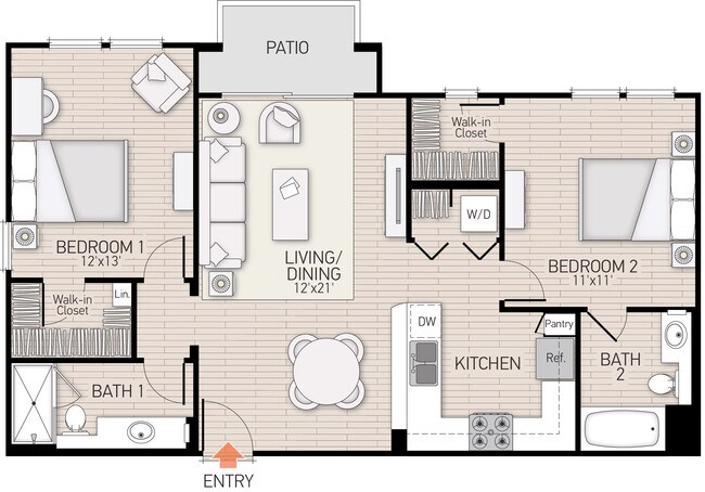Floorplan - Turtle Ridge Apartment Homes