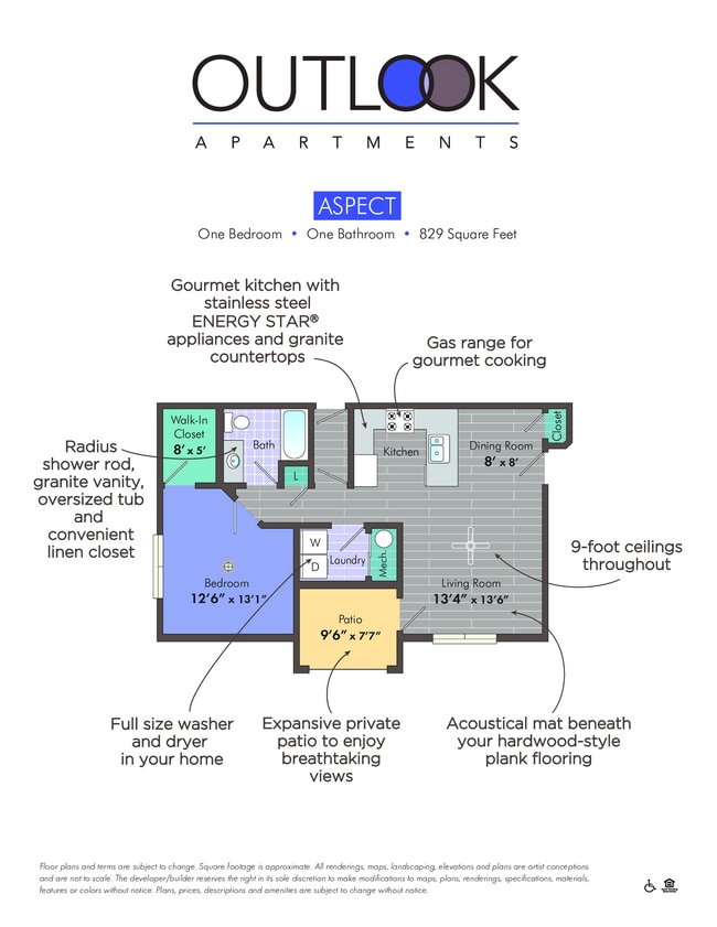Floorplan - Outlook Apartments