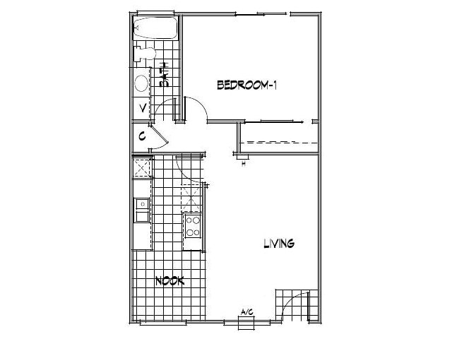 1BR/1BA - Monticello Apartments
