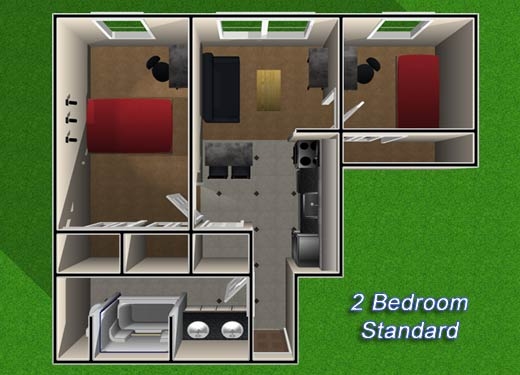 2BR/1BA - Harrison Apartments