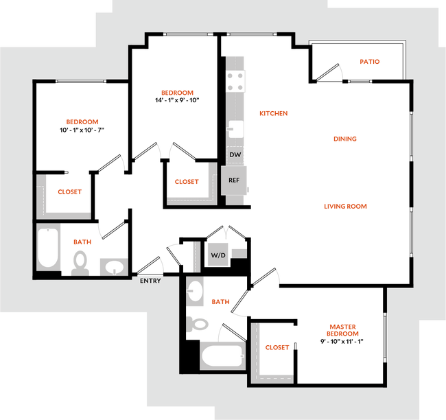 Floorplan - Hiro Apartments