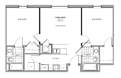 2BR/2BA - Dill Building