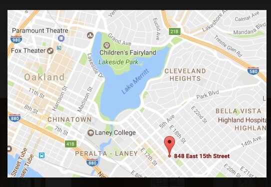 map location - 848 E 15th St