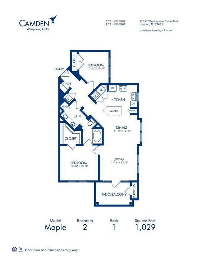 Floorplan - Camden Whispering Oaks