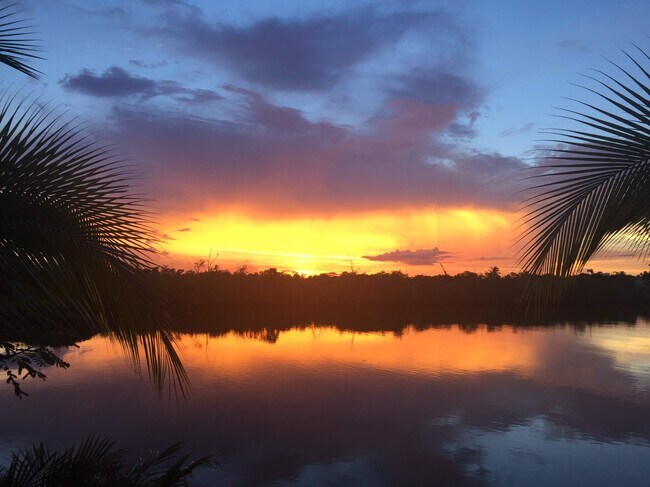Beautiful sunset from your private patio - 6520 N Ocean Blvd