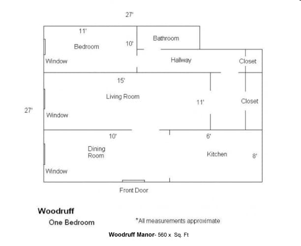 1BR/1BA - Woodruff Manor