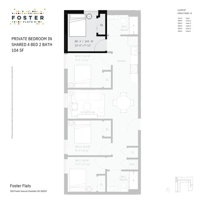 Floorplan - Foster Flats