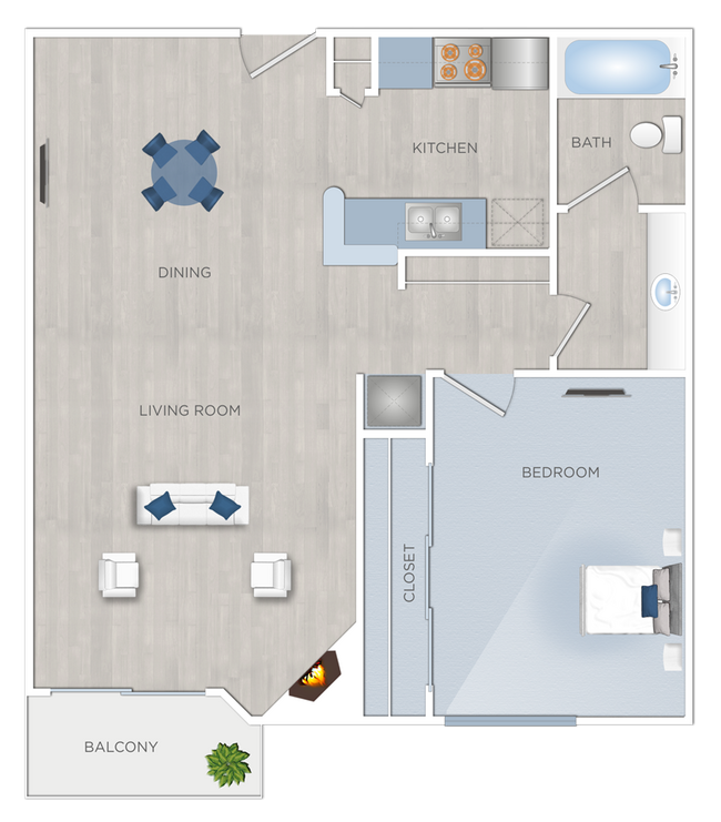 Floorplan - Chelsea Court Apartments