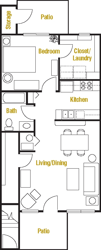 1BR/1BA - Riverbend Apartment Homes