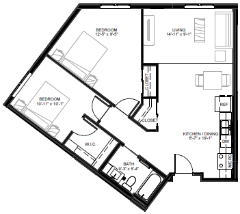 Floorplan - Eastside 1256