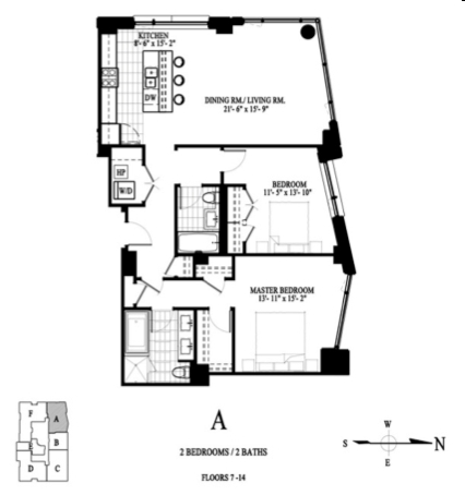 2BR/2BA - The Residences at Quorum Center