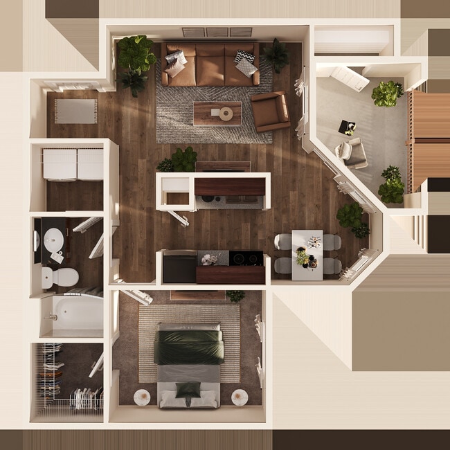 Floorplan - Dakota Ranch Student Apartments