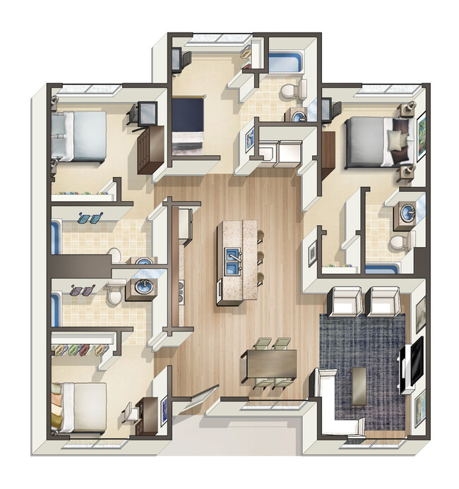 Floorplan - QUARTERS VERMILLION