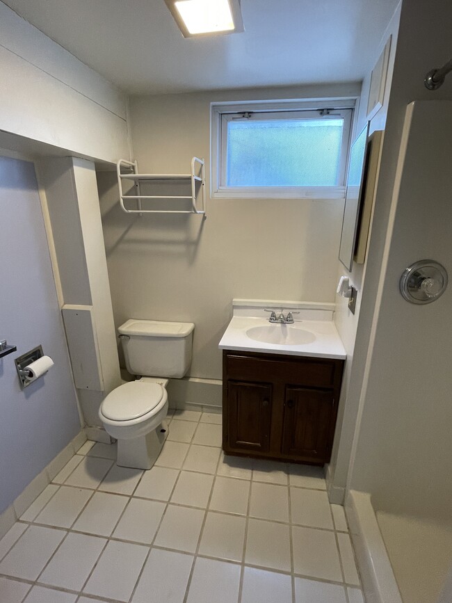 basement bathroom with a stand up shower - 1299 Harpst St