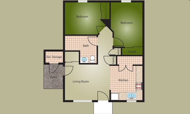 2BR/1BA - Highland Village Apartments