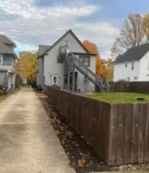 Off street parking, back entrance - 276 Merriman Rd