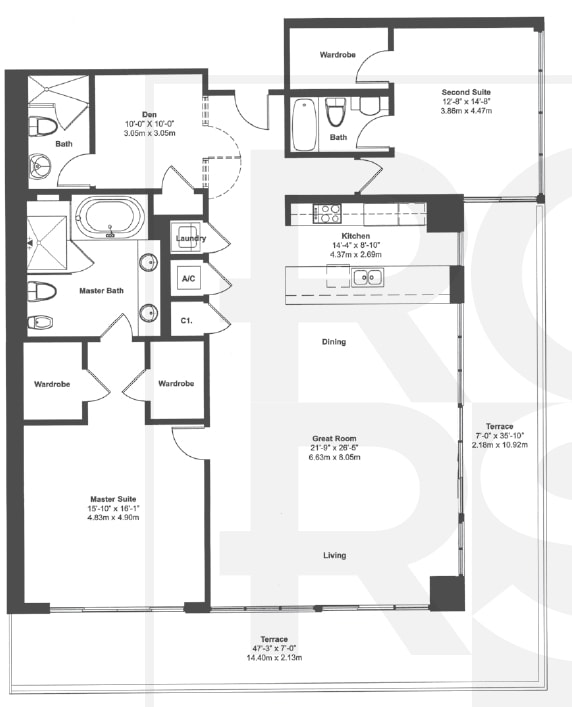 2BR/3BA - Beach Club One