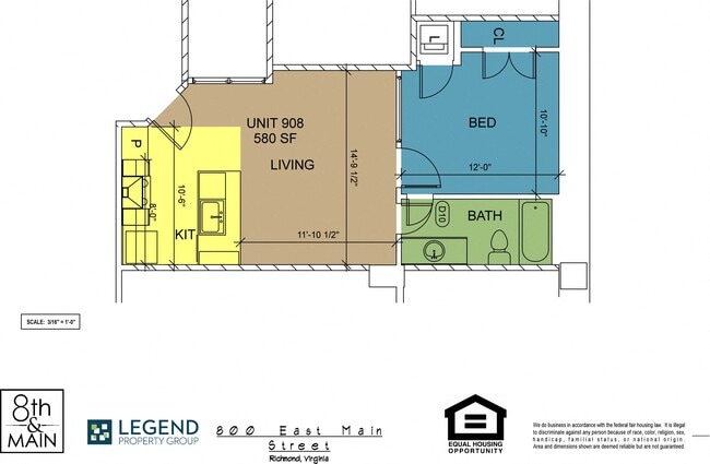 Floorplan - 8th and Main - All Utilities Included