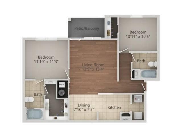 Floorplan - Riviera Apartments