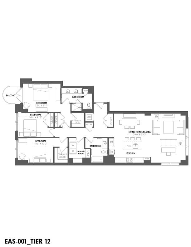 Floorplan - The Residences at Eastern Market