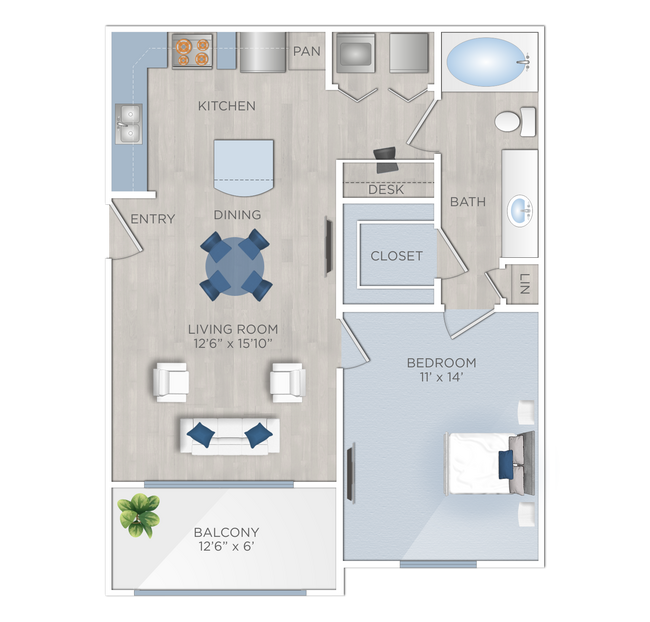 Floorplan - Riverwood Apartments