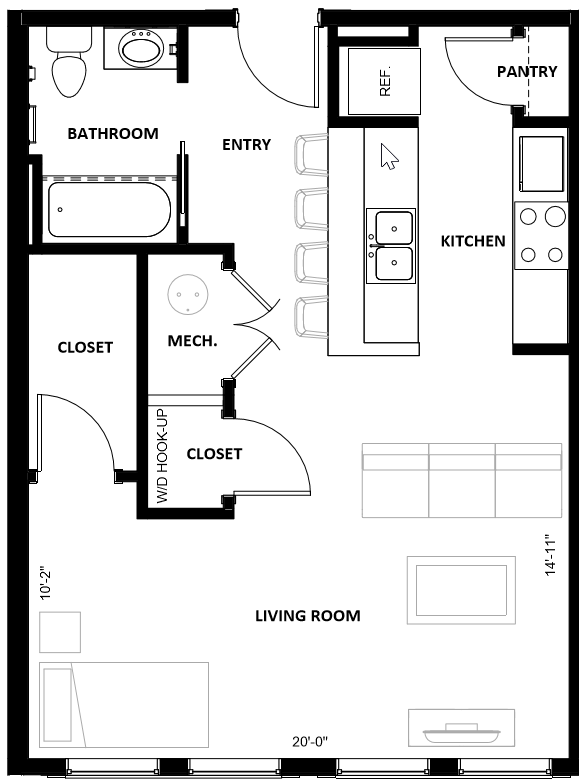 Floorplan - Illinois Street Senior Apartments