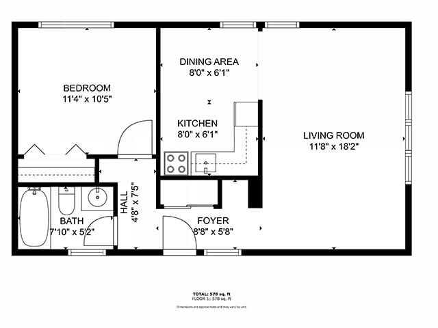 Floorplan - Parker House Apartments