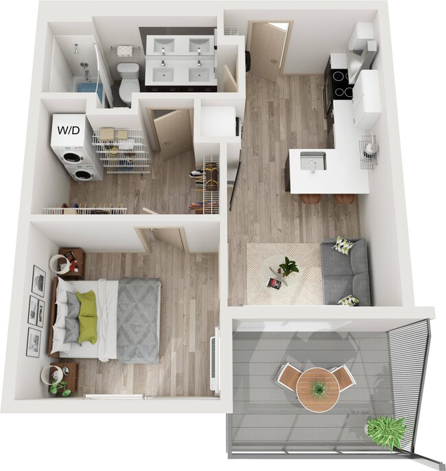 Floor Plan E - Ox-Op Apartments