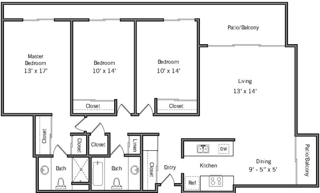 Floorplan - Americana Apartments