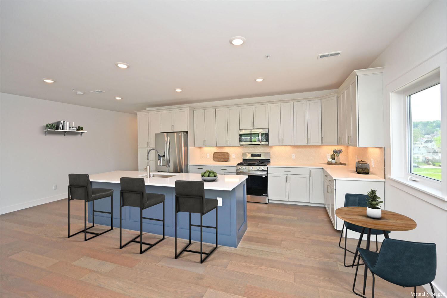 Kitchen (staged) - 617 Manhattan Blvd