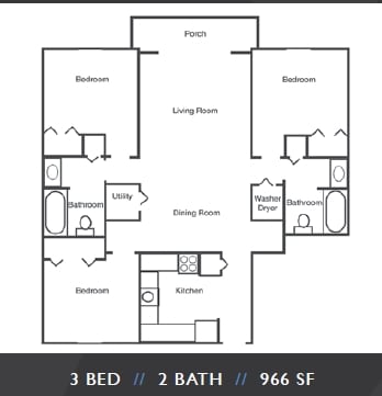 3BR/2BA - Stadium View II