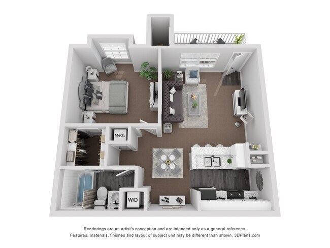 1 Bed 1 Bath | 687 Sq. Ft. - Azula North