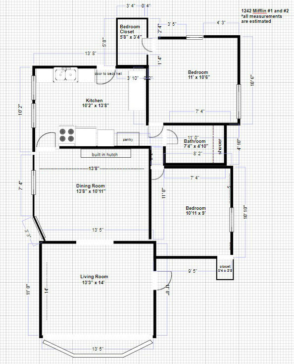 1242 E. Mifflin #2 Blueprint - 1242 E Mifflin St