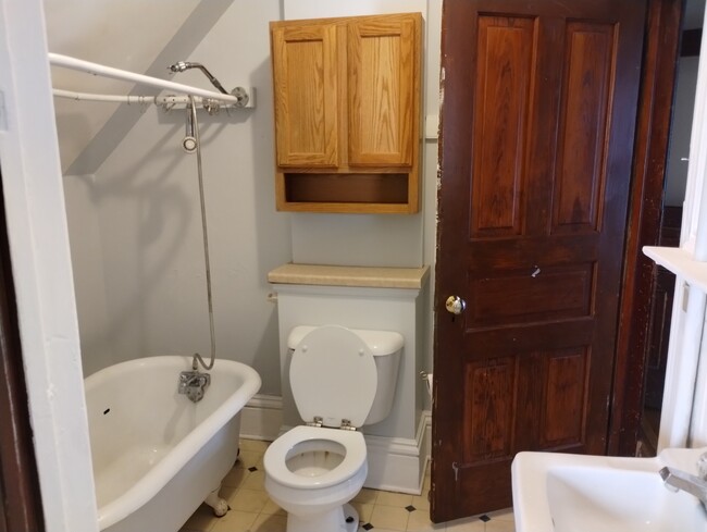 Bathroom with shower over clawfoot tub - 430 W Wilson St