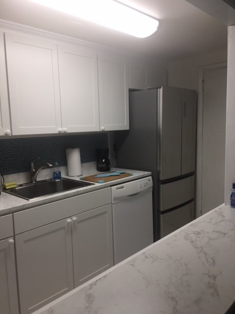 Kitchen, Sink, DW & 3 drawer Refrigerator - 649 Royal Palm Blvd