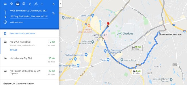 Convenient Light Rail Access @ JW Clay Blvd. - 9906 Birch Knoll Ct