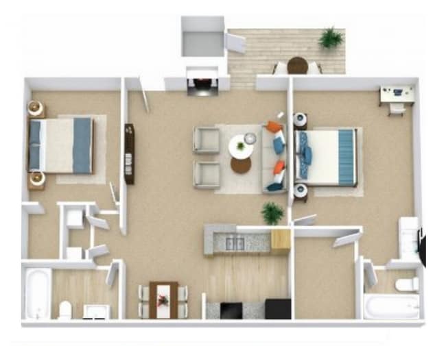 Floorplan - Porterwood Apartments