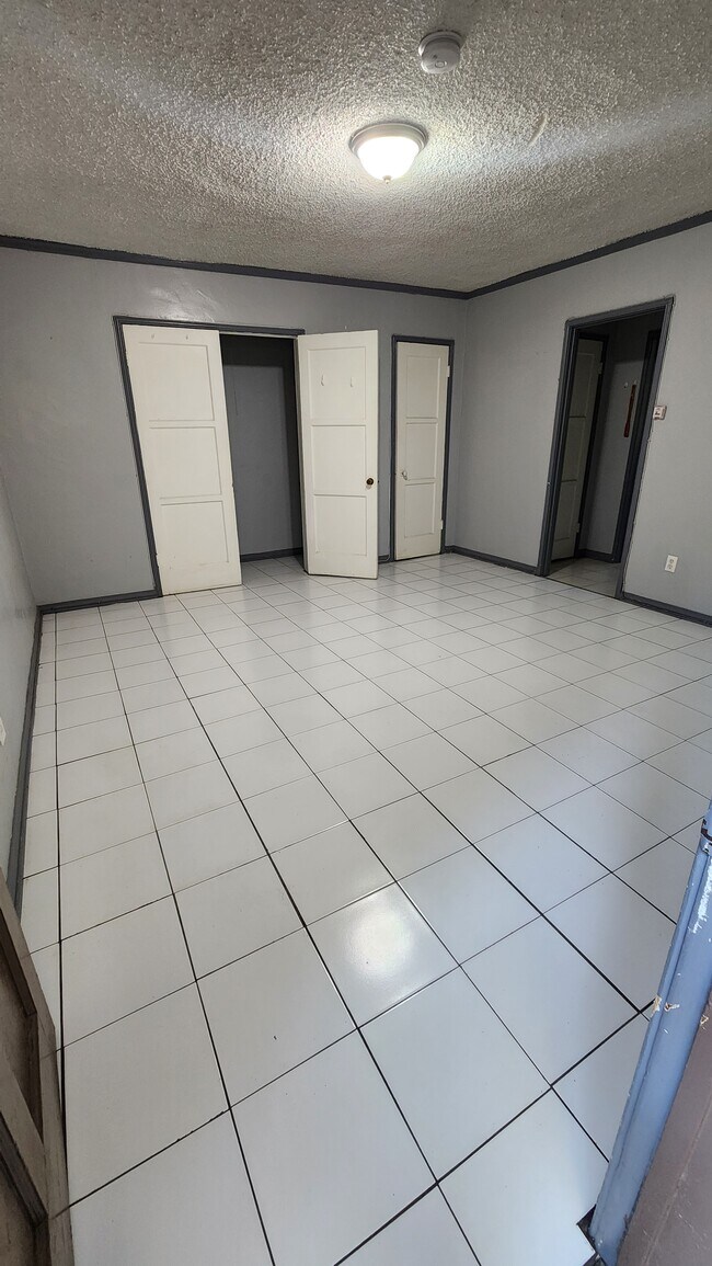 View from front door to main living space. Unit has 3 total closets- plenty of storage space. - 116 S Dillon St