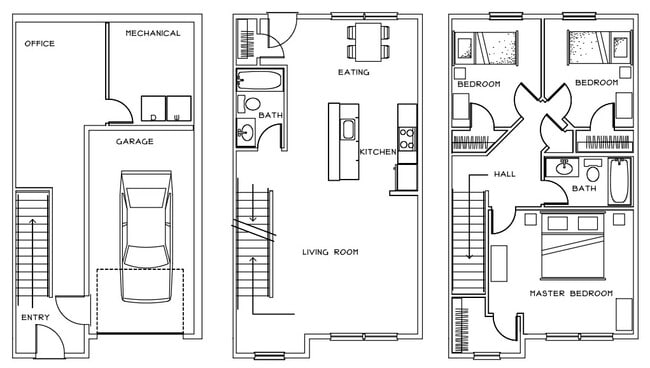 Floor Plan w/ garage - Saddle Rock