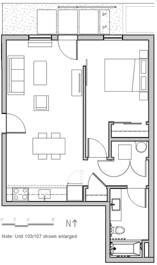 1BR/1BA - Sawyer's Row