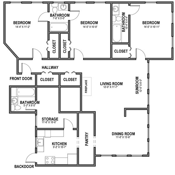 Floorplan - 5610 Elmer Street