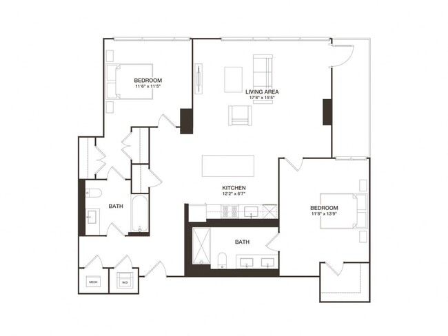 Floorplan - 8001 Woodmont