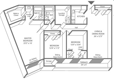 3BR/2BA - Valley Forge Towers West