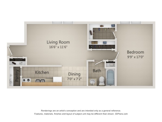 One bedroom - Liberty Heights
