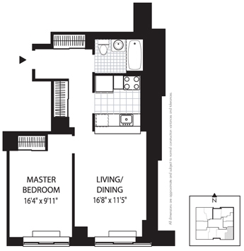 1BR/1BA L - 33 West End Ave