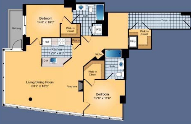 2BR/2BA - The Odyssey Condominiums